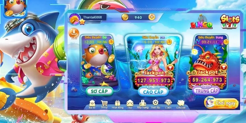 Không gian đại dương lung linh trong bắn cá Thần Tài tại Fun88